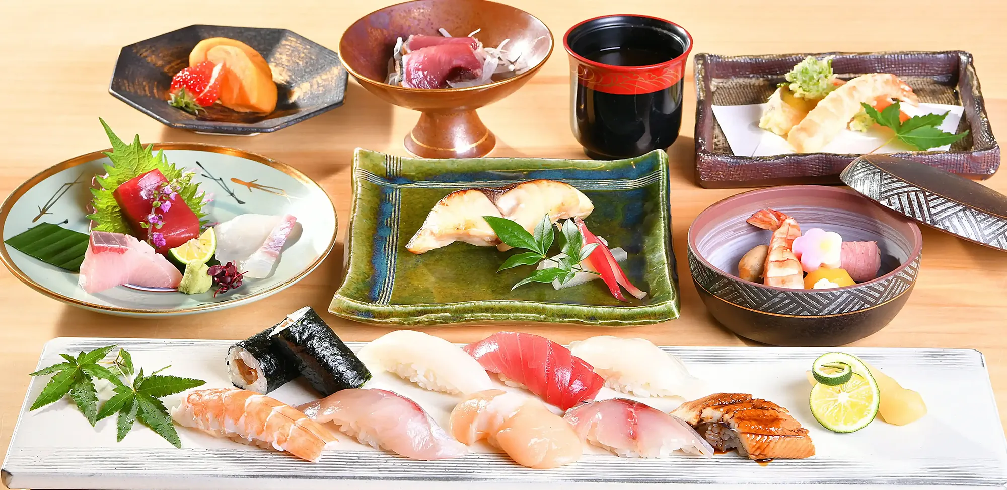 北新地で味わう、鮨割烹 のののコース料理